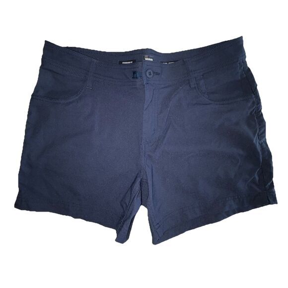 prAna Women's Standard Fit Shorts Size 12 Navy Blue Pockets  Recycled Nylon - Picture 1 of 9